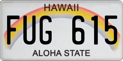 HI license plate FUG615