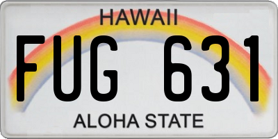 HI license plate FUG631