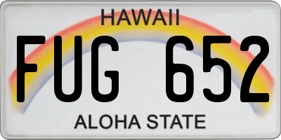 HI license plate FUG652