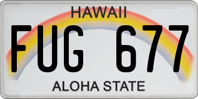 HI license plate FUG677
