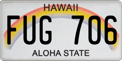 HI license plate FUG706