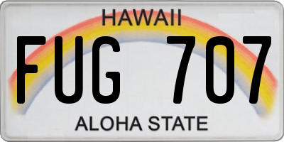 HI license plate FUG707