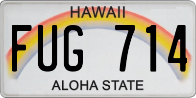 HI license plate FUG714