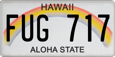HI license plate FUG717