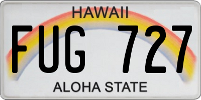 HI license plate FUG727