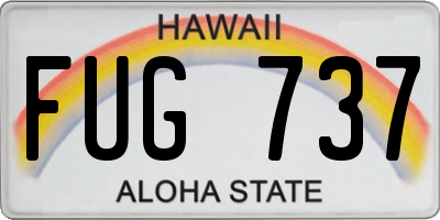 HI license plate FUG737