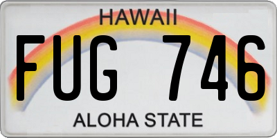 HI license plate FUG746