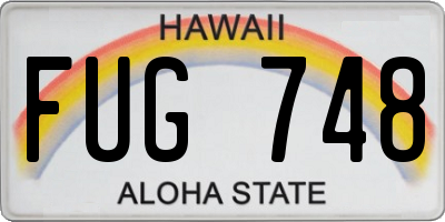 HI license plate FUG748
