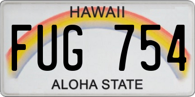 HI license plate FUG754