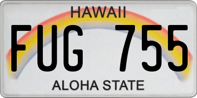 HI license plate FUG755