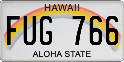 HI license plate FUG766
