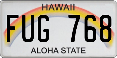 HI license plate FUG768