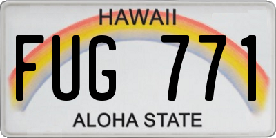 HI license plate FUG771