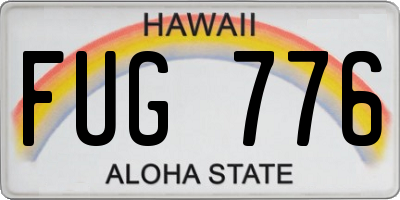 HI license plate FUG776