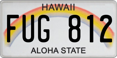 HI license plate FUG812