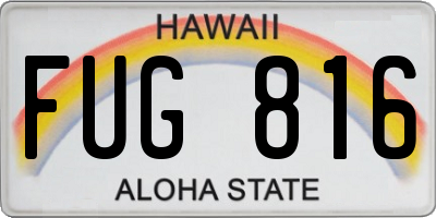 HI license plate FUG816
