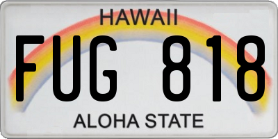 HI license plate FUG818