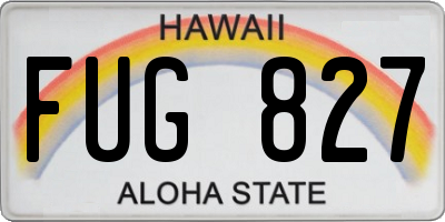 HI license plate FUG827