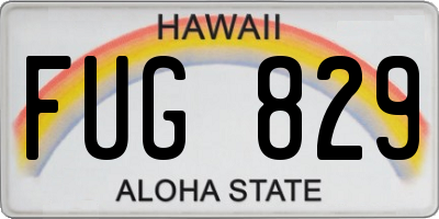 HI license plate FUG829