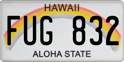 HI license plate FUG832