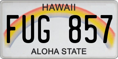 HI license plate FUG857