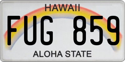 HI license plate FUG859