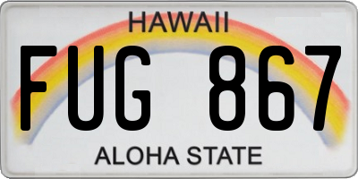 HI license plate FUG867