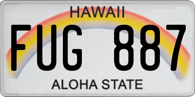 HI license plate FUG887