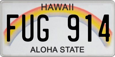 HI license plate FUG914
