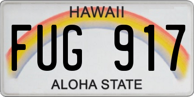 HI license plate FUG917