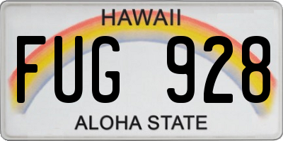 HI license plate FUG928