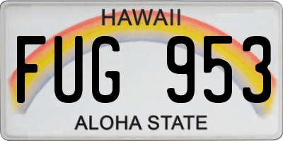 HI license plate FUG953