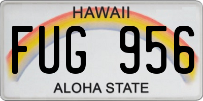 HI license plate FUG956
