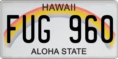 HI license plate FUG960