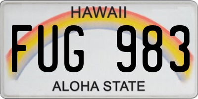 HI license plate FUG983