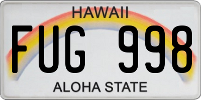 HI license plate FUG998