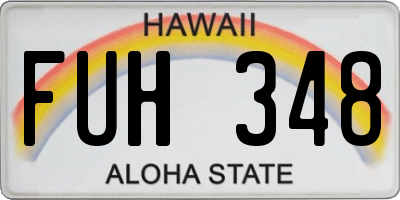 HI license plate FUH348