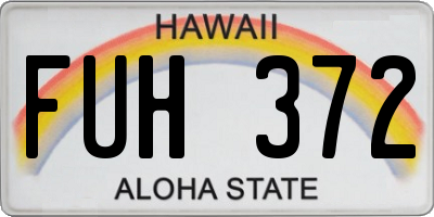 HI license plate FUH372