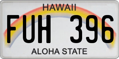 HI license plate FUH396