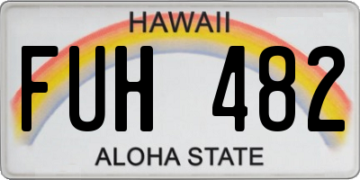 HI license plate FUH482