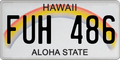 HI license plate FUH486