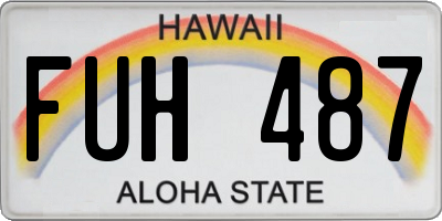HI license plate FUH487