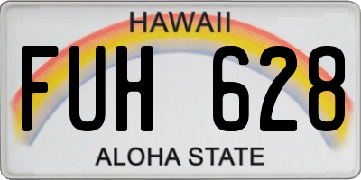 HI license plate FUH628