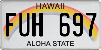 HI license plate FUH697