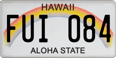 HI license plate FUI084