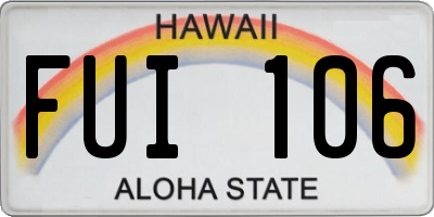 HI license plate FUI106