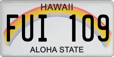 HI license plate FUI109