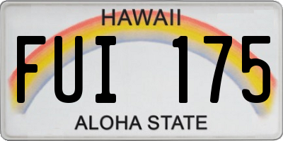 HI license plate FUI175