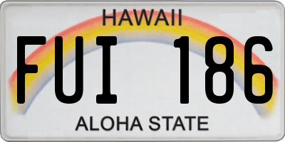 HI license plate FUI186
