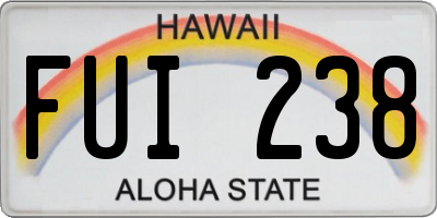 HI license plate FUI238